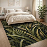 Lush Ferns Golden Wheat Area Rug