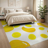 Playful Yellow Egg Splash Area Rug