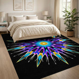 Vibrant Multi-Color Starburst Geometric Rug