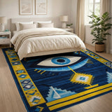 Mystic Evil Eye Navy Southwestern Rug