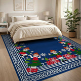 Festive Christmas Elves Cartoon Area Rug