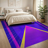 Neon Cyber Corridor Area Rug