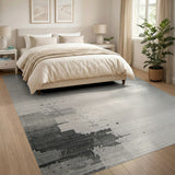 Abstract Grey Splatter Area Rug