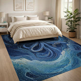 Mystic Octopus Blue Area Rug