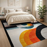 Geometric Modern Bold Geometric Abstract Multi-Color Area Rug
