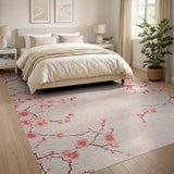 Pink Pink Cherry Blossom Vintage Area Rug