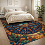 Southwestern Desert Compass Mandala Rug