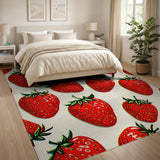 Fruit Pattern Vibrant Strawberry Fruit Pattern Area Rug