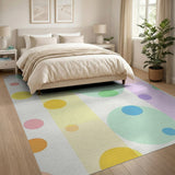 Vibrant Multi-Color Circles Area Rug