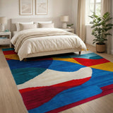 Vibrant Multi-color and Patterns Vibrant Geometric Abstract Area Rug
