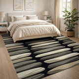 Stacked Pebbles Beige Area Rug