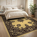 Traditional Persian Ornate Beige Persian Border Area Rug