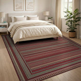 Bold Red Stripe Southwestern Area Rug