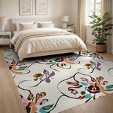 Vibrant Abstract Floral Multi-Color Area Rug