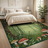 Enchanted Forest Mushroom Area Rug