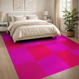 Vibrant Pink Vibrant Pink Geometric Modern Area Rug