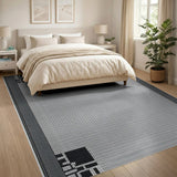 Black and White Bold Black White Geometric Area Rug