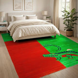 Playful Peekaboo Crocodile Green Area Rug