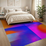Vibrant Halftone Multi-Color Geometric Area Rug