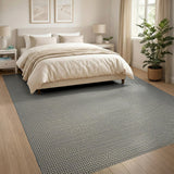 Grey Grey Geometric Mesh Area Rug