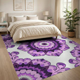 Mandala Purple Mandala Floral Area Rug