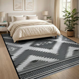 Geometric Black and White Black White Southwestern Geometric Area Rug