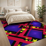 Vibrant Star Geometric Multi-Color Area Rug