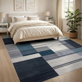 Grey Geometric Modern Modern Geometric Grey Area Rug