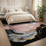 Pink Geode Abstract Area Rug