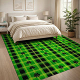 Lucky Shamrock Green Plaid Area Rug