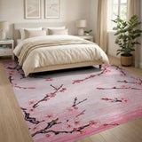 Pink Cherry Blossom Area Rug