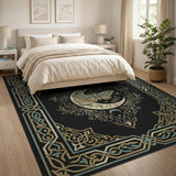 Mystic Moon Moth Ornate Area Rug