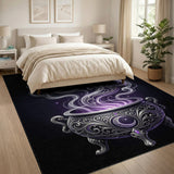 Purple Mystic Cauldron Moon Washable Area Rug