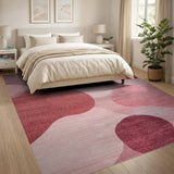 Pink Abstract Pink Organic Shapes Area Rug