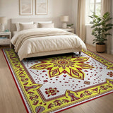 Radiant Yellow Mandala Persian Rug
