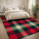 Red Green Buffalo Plaid Area Rug