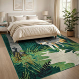 Majestic Wolf in Birch Forest Area Rug
