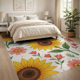Sunflower Pink Blossom Area Rug