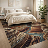 Layered Canyon River Southwestern Rug