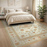 Traditional Persian Ivory Gold Traditional Persian Area Rug