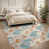 Woofwitchz Playful Cartoon Area Rug