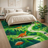 Dinosaur Forest Path Kids Area Rug