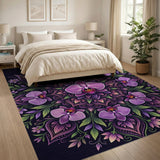 Purple Orchid Mandala Area Rug