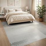 Beige and Neutral Modern Geometric Dot Beige Area Rug