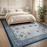 Nautical Navy Anchor Area Rug