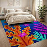 Playful Cartoon Underwater Sea Life Area Rug