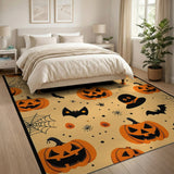Halloween Jack-O'-Lantern Pumpkin Bat Area Rug
