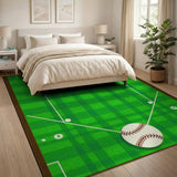 Baseball Field Kids Area Rug