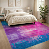 Vibrant Brushstroke Multi-Color Abstract Area Rug