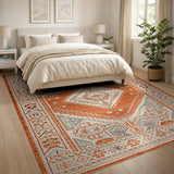 Terracotta Southwestern Geometric Orange Area Rug